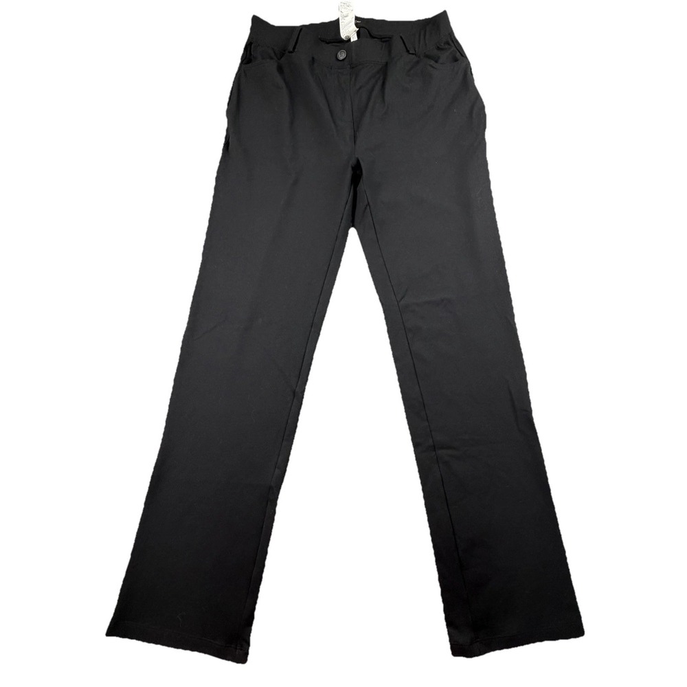 TSA Tesla Apparel Black Stretch Pants Pull On Elastic Waist‎ Large